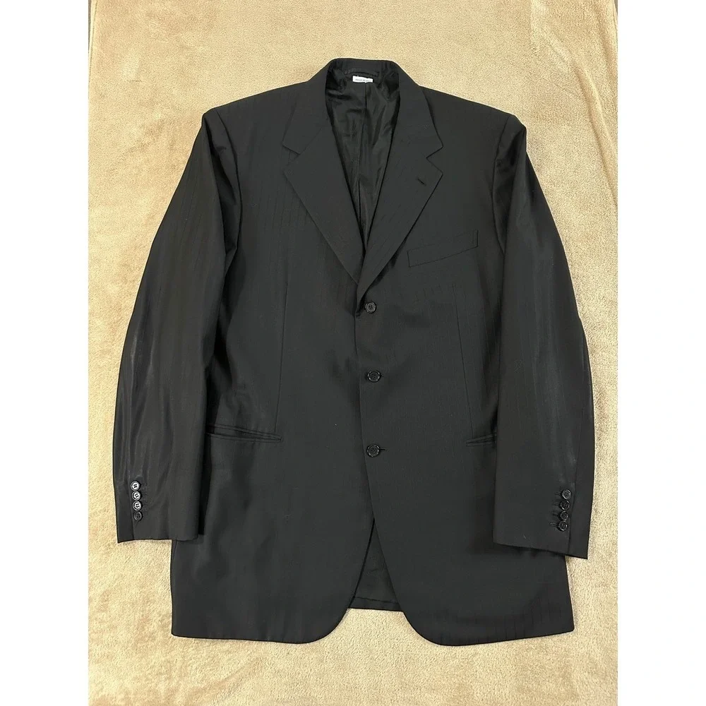 Brioni‎ Nomentano Blazer Mens 46L Black Pinstripe Wool Sport Coat Italy EUC